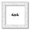 Square Textured White Picture Frame - UV Acrylic, Foam Board Backing, Hanging Hardware